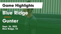 Blue Ridge  vs Gunter  Game Highlights - Sept. 26, 2023