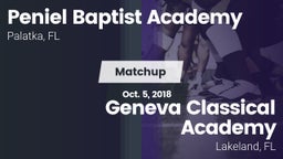 Matchup: Peniel Baptist Acade vs. Geneva Classical Academy  2018