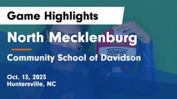 North Mecklenburg  vs Community School of Davidson Game Highlights - Oct. 13, 2023