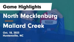 North Mecklenburg  vs Mallard Creek  Game Highlights - Oct. 18, 2023