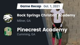 Recap: Rock Springs Christian Academy vs. Pinecrest Academy  2021