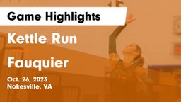 Kettle Run  vs Fauquier  Game Highlights - Oct. 26, 2023