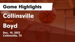 Collinsville  vs Boyd  Game Highlights - Dec. 10, 2022