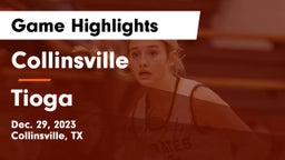 Collinsville  vs Tioga  Game Highlights - Dec. 29, 2023