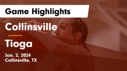 Collinsville  vs Tioga  Game Highlights - Jan. 2, 2024