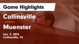 Collinsville  vs Muenster  Game Highlights - Jan. 9, 2024