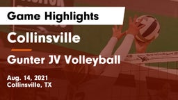 Collinsville  vs Gunter  JV Volleyball Game Highlights - Aug. 14, 2021