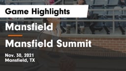 Mansfield  vs Mansfield Summit  Game Highlights - Nov. 30, 2021