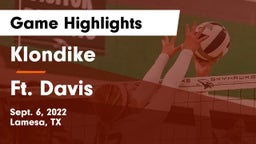 Klondike  vs Ft. Davis Game Highlights - Sept. 6, 2022