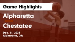 Alpharetta  vs Chestatee  Game Highlights - Dec. 11, 2021