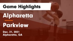 Alpharetta  vs Parkview  Game Highlights - Dec. 21, 2021