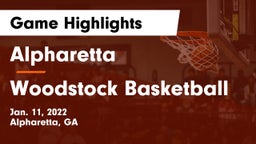Alpharetta  vs Woodstock Basketball Game Highlights - Jan. 11, 2022