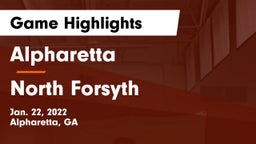Alpharetta  vs North Forsyth  Game Highlights - Jan. 22, 2022