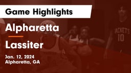 Alpharetta  vs Lassiter  Game Highlights - Jan. 12, 2024