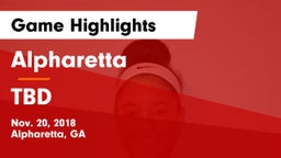 Alpharetta  vs TBD Game Highlights - Nov. 20, 2018