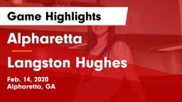 Alpharetta  vs Langston Hughes  Game Highlights - Feb. 14, 2020