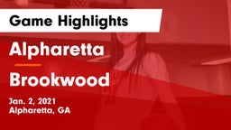 Alpharetta  vs Brookwood  Game Highlights - Jan. 2, 2021