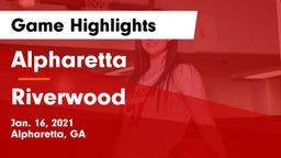 Alpharetta  vs Riverwood  Game Highlights - Jan. 16, 2021