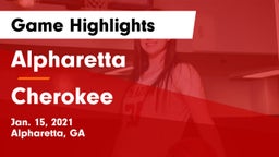 Alpharetta  vs Cherokee  Game Highlights - Jan. 15, 2021