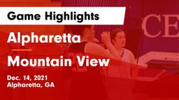 Alpharetta  vs Mountain View  Game Highlights - Dec. 14, 2021
