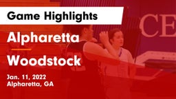 Alpharetta  vs Woodstock  Game Highlights - Jan. 11, 2022