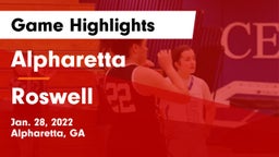 Alpharetta  vs Roswell  Game Highlights - Jan. 28, 2022