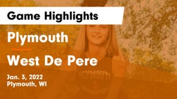 Plymouth  vs West De Pere  Game Highlights - Jan. 3, 2022