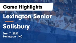 Lexington Senior  vs Salisbury  Game Highlights - Jan. 7, 2022