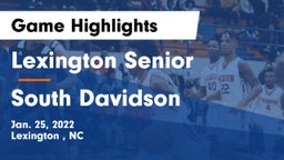 Lexington Senior  vs South Davidson  Game Highlights - Jan. 25, 2022