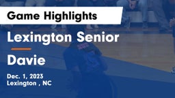 Lexington Senior  vs Davie  Game Highlights - Dec. 1, 2023