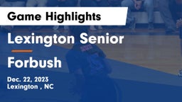 Lexington Senior  vs Forbush  Game Highlights - Dec. 22, 2023