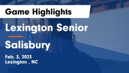 Lexington Senior  vs Salisbury  Game Highlights - Feb. 3, 2023