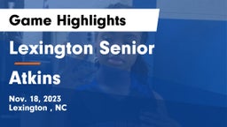 Lexington Senior  vs Atkins  Game Highlights - Nov. 18, 2023