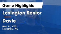 Lexington Senior  vs Davie  Game Highlights - Nov. 22, 2023