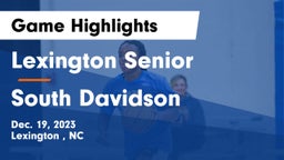 Lexington Senior  vs South Davidson  Game Highlights - Dec. 19, 2023