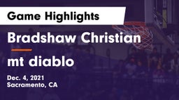 Bradshaw Christian  vs mt diablo Game Highlights - Dec. 4, 2021