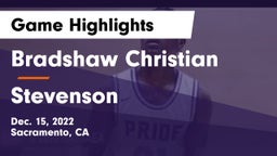 Bradshaw Christian  vs Stevenson Game Highlights - Dec. 15, 2022