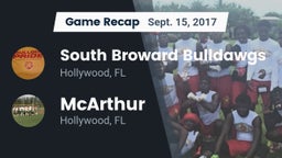 Recap: South Broward  Bulldawgs vs. McArthur  2017