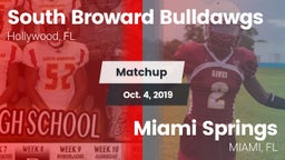 Matchup: South Broward High vs. Miami Springs  2019
