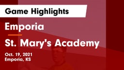 Emporia  vs St. Mary's Academy Game Highlights - Oct. 19, 2021
