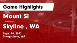 Mount Si  vs Skyline , WA Game Highlights - Sept. 26, 2022