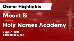 Mount Si  vs Holy Names Academy Game Highlights - Sept. 7, 2023