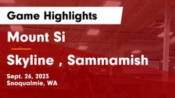 Mount Si  vs Skyline , Sammamish Game Highlights - Sept. 26, 2023