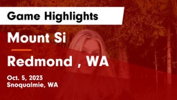 Mount Si  vs Redmond , WA Game Highlights - Oct. 5, 2023