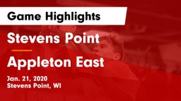 Stevens Point  vs Appleton East  Game Highlights - Jan. 21, 2020