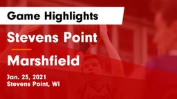 Stevens Point  vs Marshfield  Game Highlights - Jan. 23, 2021