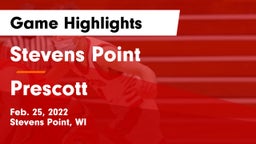 Stevens Point  vs Prescott  Game Highlights - Feb. 25, 2022