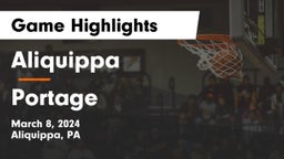 Aliquippa  vs Portage  Game Highlights - March 8, 2024