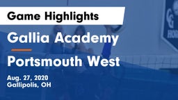 Gallia Academy vs Portsmouth West  Game Highlights - Aug. 27, 2020
