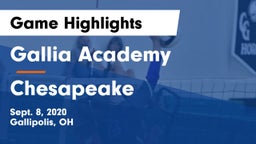 Gallia Academy vs Chesapeake  Game Highlights - Sept. 8, 2020